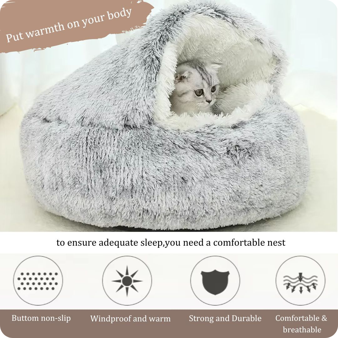 cuddle cocoon-pet bed